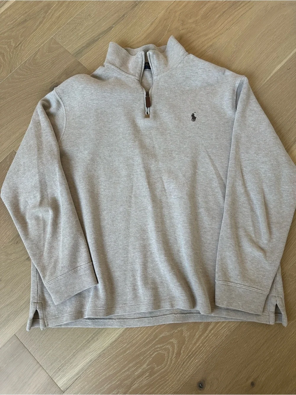 Men’s Cream Polo Ralph Lauren Pullover Quarter Zip Jacket Size XL Preppy Golf